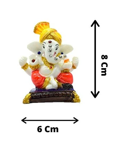 Pagadi Ganesha Decorative Showpiece Idol for Car Dashboard