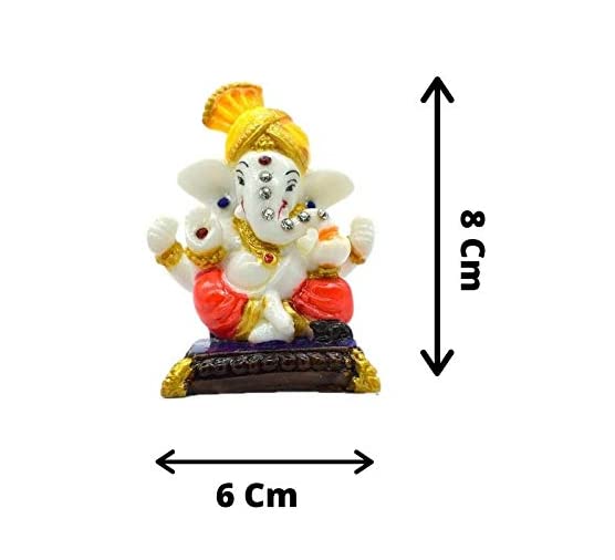 Pagadi Ganesha Decorative Showpiece Idol for Car Dashboard