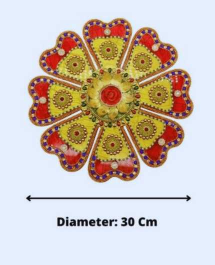 Apple Design Acrylic Rangoli Set Decorations