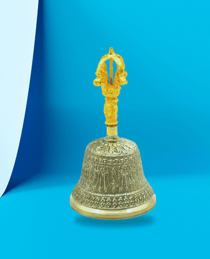 Bass Pooja Ghanti Hand Bell- Silver
