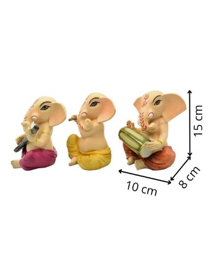 Musical Ganesh Idols Showpiece for Home and Office Decor