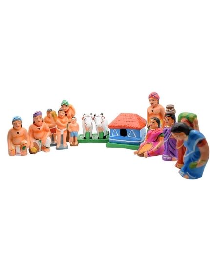 Village Farmer Kolu Bommai Set for Navaratri