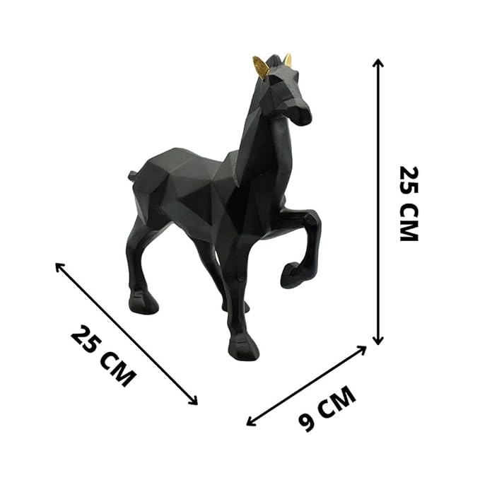 Black Horse Statue Showpiece For Vastu