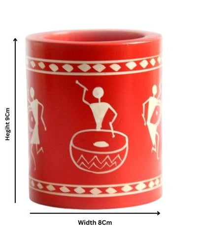 Channapatna pen stand made out of wood.