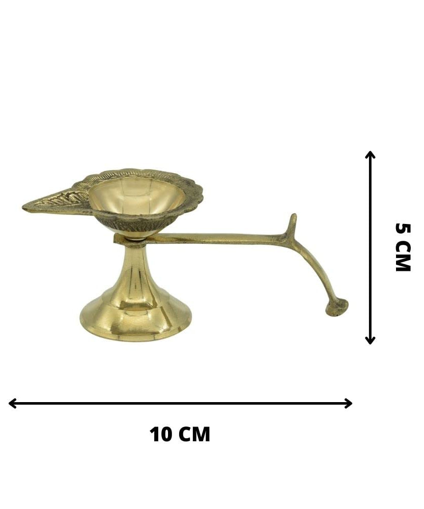 Harathi Loban Burner Aarti Diya Stand with Handle for Pooja