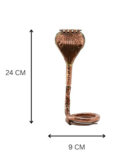 Sheshnaag Snake Nag Idol for Shivling - Copper Nag Murti for Pooja