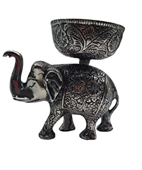 Metal Elephant Dry Fruit Bowl- Table Top Decor