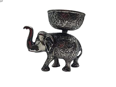 Metal Elephant Dry Fruit Bowl- Table Top Decor