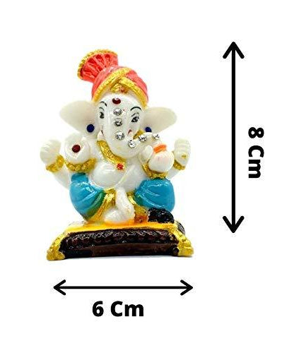 Lord Pagadi Ganesha Decorative Showpiece Idol for Car Dashboard