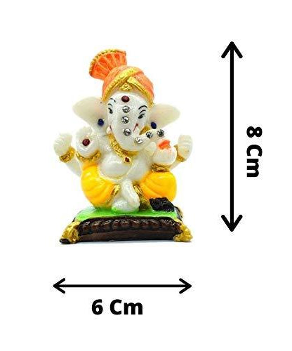 Lord Pagadi Ganesha Decorative Showpiece Idol for Car Dashboard