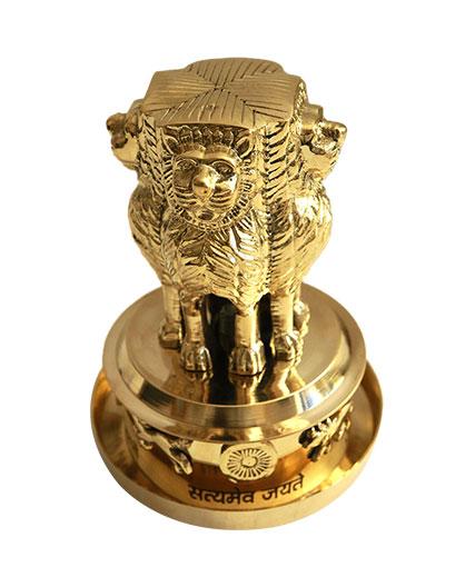 Brass Ashoka Pillar For Home And Office Decor
