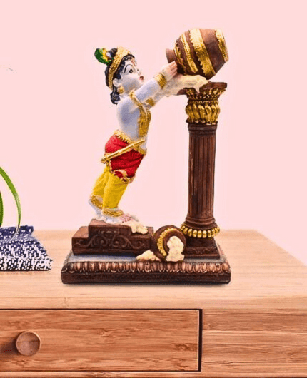 Makhan Chor Bal Krishna Statue for Home Decor