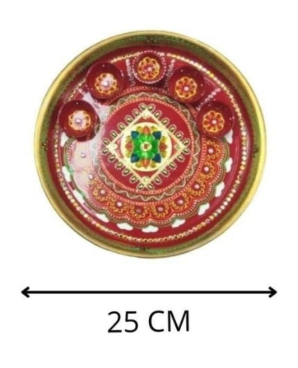 Flower Design Aarti Pooja Thali Set