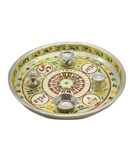 Stainless Steel Pooja Thali Set