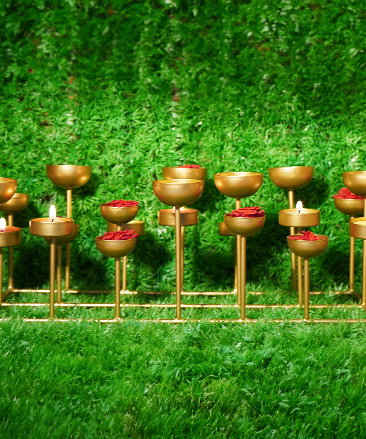 GOLD Spiral Stairs Candle Holder, T Light Table Top Metal Stand