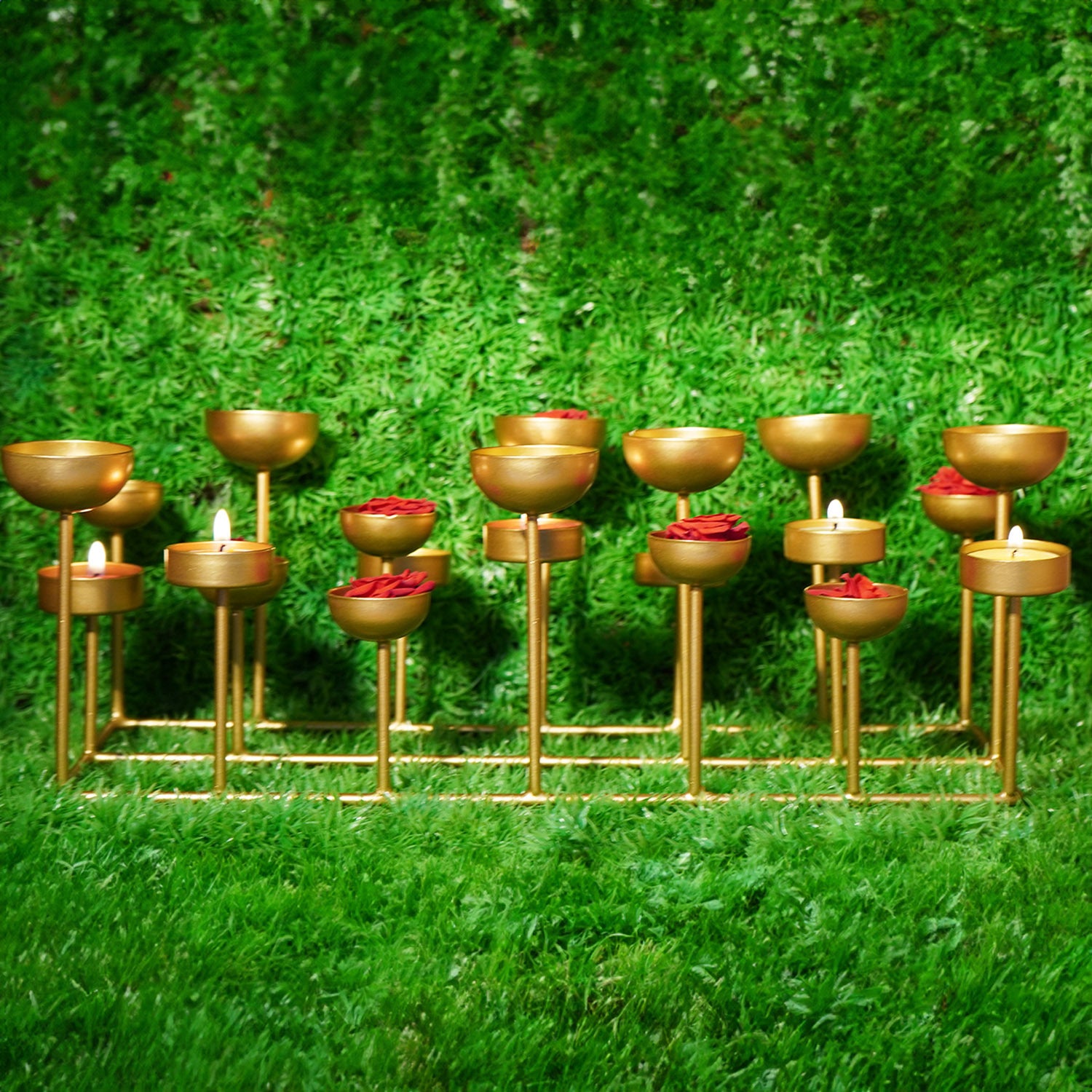 GOLD Spiral Stairs Candle Holder, T Light Table Top Metal Stand