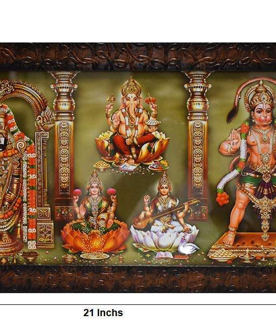 god pothos 5 in One God Photo Frames for Pooja Room without Glass – PujaNpujari