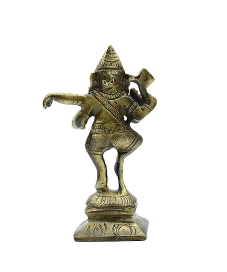 Dancing Ganesha Brass Showpiece for Pooja Room
