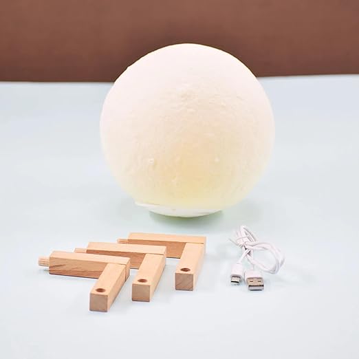 Night Light lamp 3D Print Moon Lamp Rechargeable LED