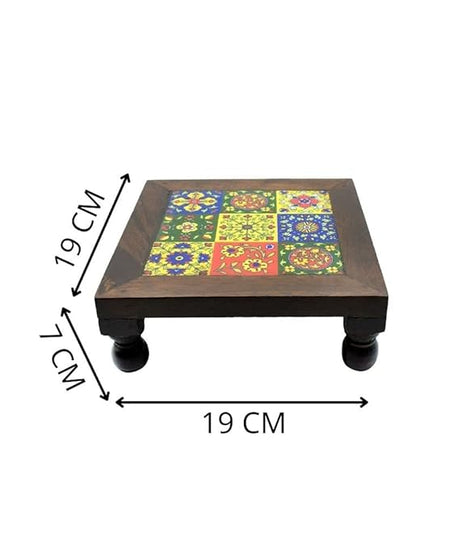 Wooden Decorative Chowki for Pooja