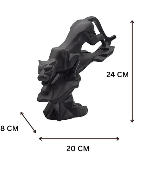 Black Panther Cheetah Statue Showpiece