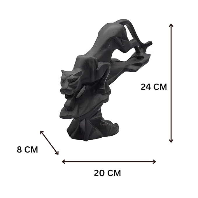 Black Panther Cheetah Statue Showpiece