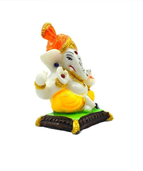 Lord Pagadi Ganesha Decorative Showpiece Idol for Car Dashboard