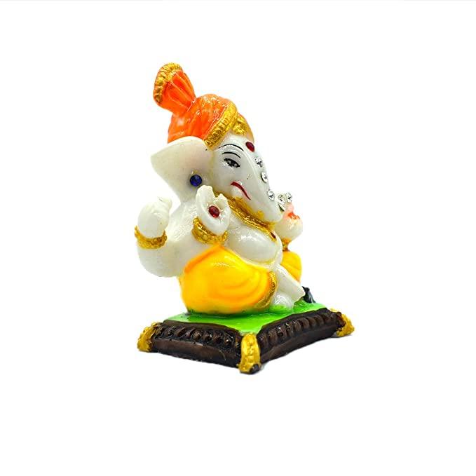 Lord Pagadi Ganesha Decorative Showpiece Idol for Car Dashboard