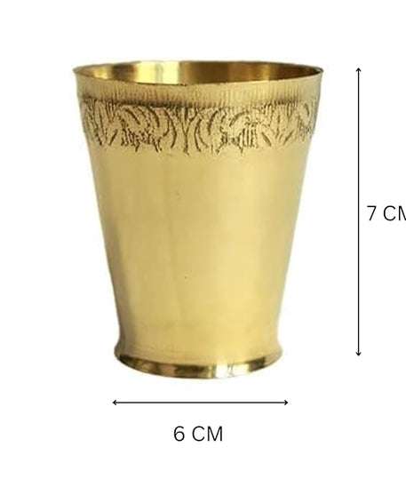 Brass or Pital Glass For Puja And Home Decor