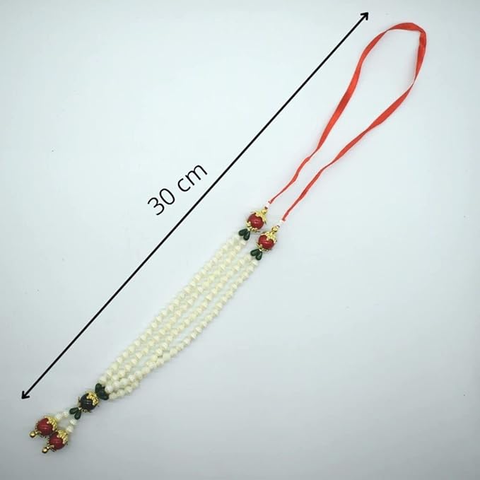 Artificial Pearl Beads Mala for God Photo Frames
