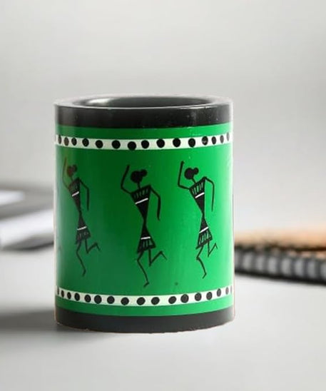 Channapatna Wooden Pen Stand on The Table top.