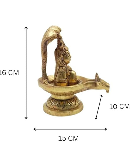 Shivalinga Abhishekam Set Brass Sculpture of Shiva with Nandi