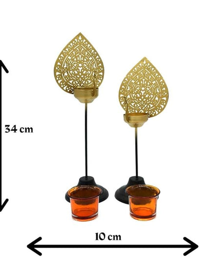 Peacock Design Tea Light Candle