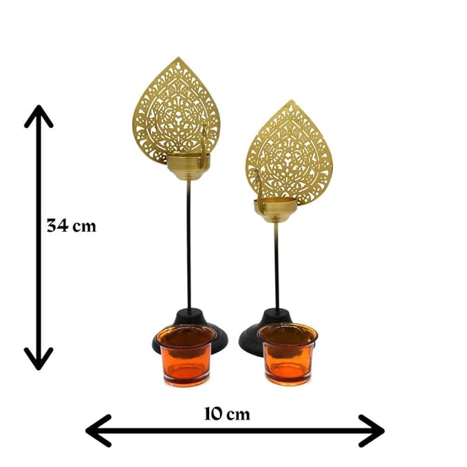 Peacock Design Tea Light Candle