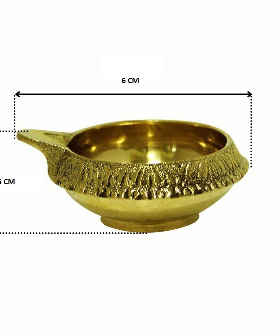 Brass Kuber Diyas Oil Lamps Set Of 2