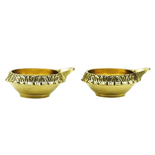 Kubera Gold Brass Diya (Set of 2)
