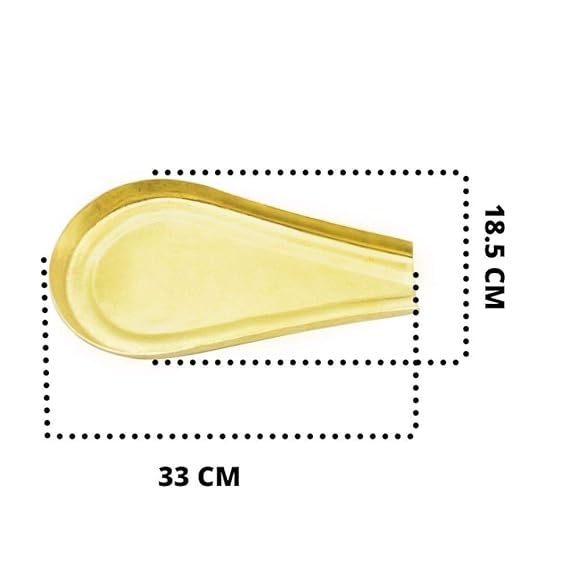 Round Design Plain Brass Abhishek Patra Plate for God Idols (33 CM)