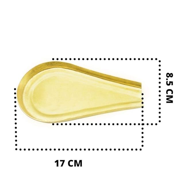 Round Design Plain Brass Abhishekam Plate Patra for God Idols (17 CMS )