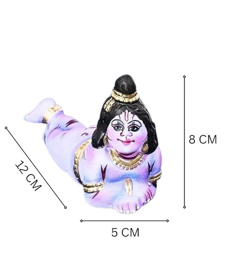 Krishna Navratri Kolu Doll Lying on Floor - Handmade