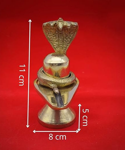 Brass Shivling with Sheshnag Murti for Pooja Room