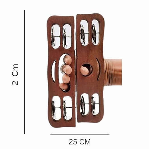 Kirtal Pair Indian Musical Instrument Hand Cymbals- Large