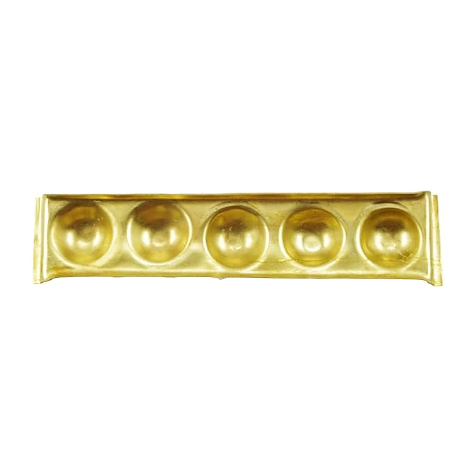 Rectangle Design Brass Ghee Diya Holder Small