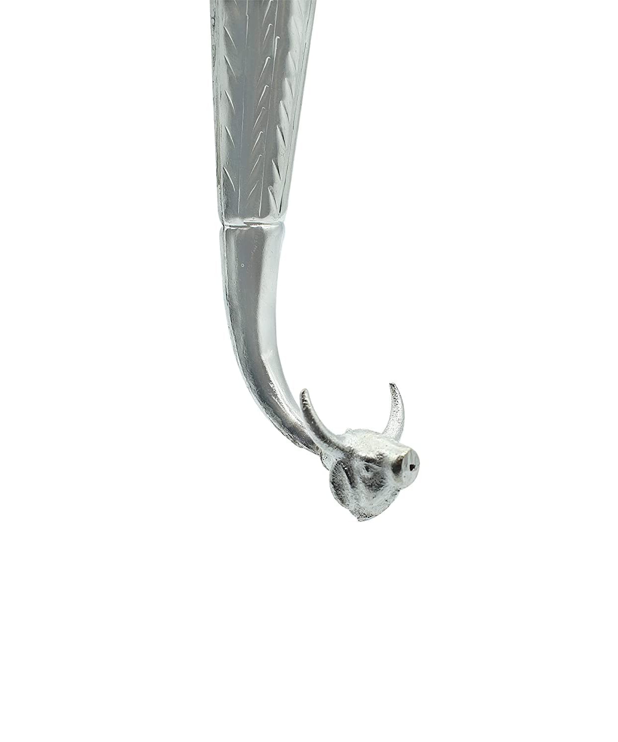 Silver Plated Gaumukhi Shringi for Rudrabhishek (Big)