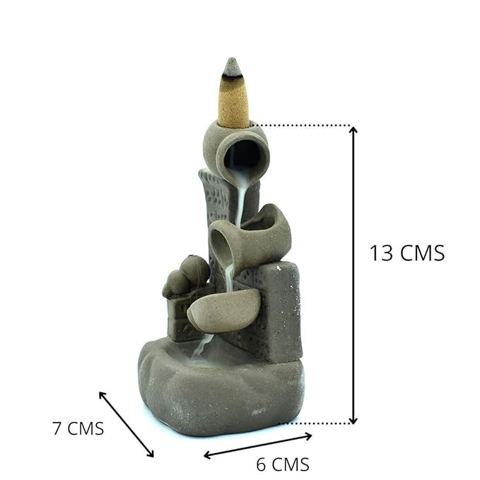Ceramic Waterfall Smoke Backflow Incense Burner