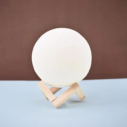 Rechargeable LED Night Light with 3D Printed Moon Light