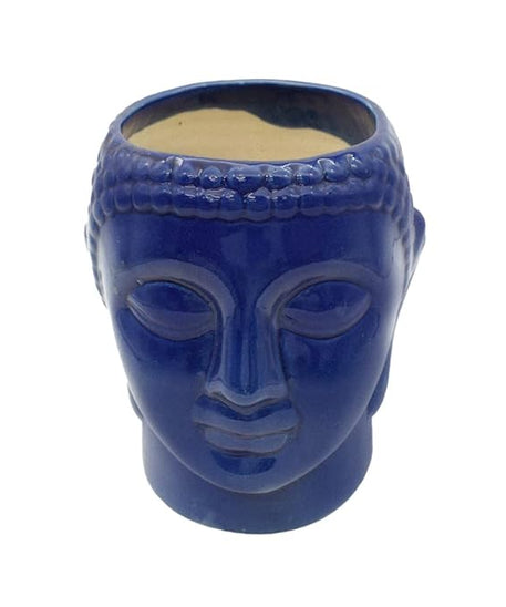 Blue Buddha Shape Ceramic Flower Pot for Outdoor