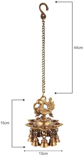Peacock Brass Hanging Diya