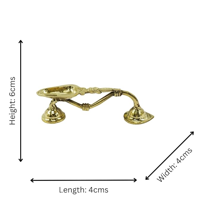 Brass Kodi Vilakku Aarati Stand/Karpoora Stand