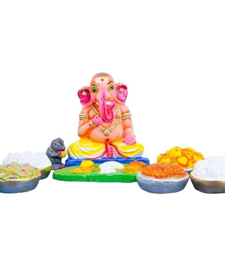 Bhojana Ganapati Kolu Bommai handmade Clay for Navarathri