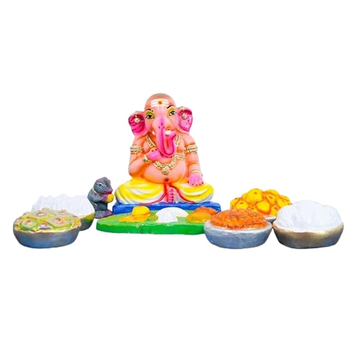 Bhojana Ganapati Kolu Bommai handmade Clay for Navarathri